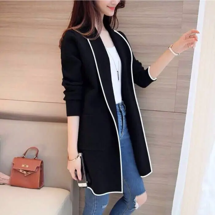 2025 Winter Women's Fleece Mid-Length Cardigan Jacket