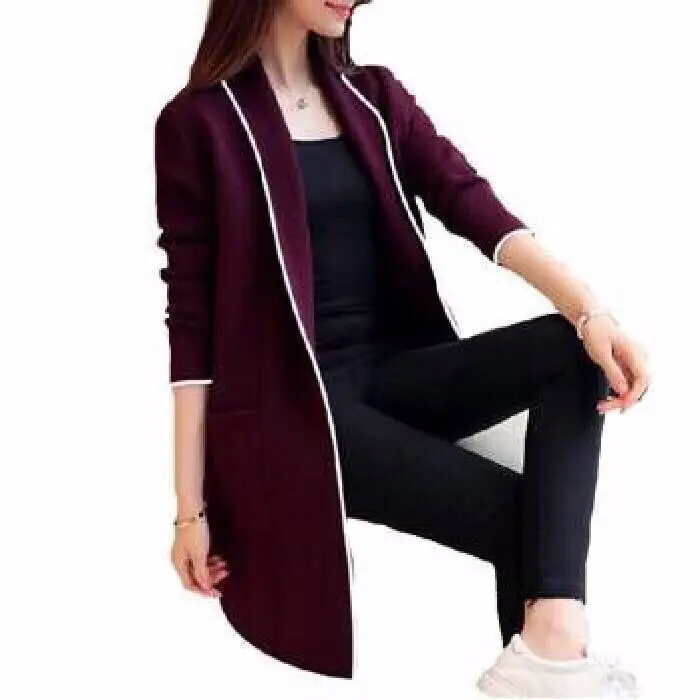 2025 Winter Women's Fleece Mid-Length Cardigan Jacket