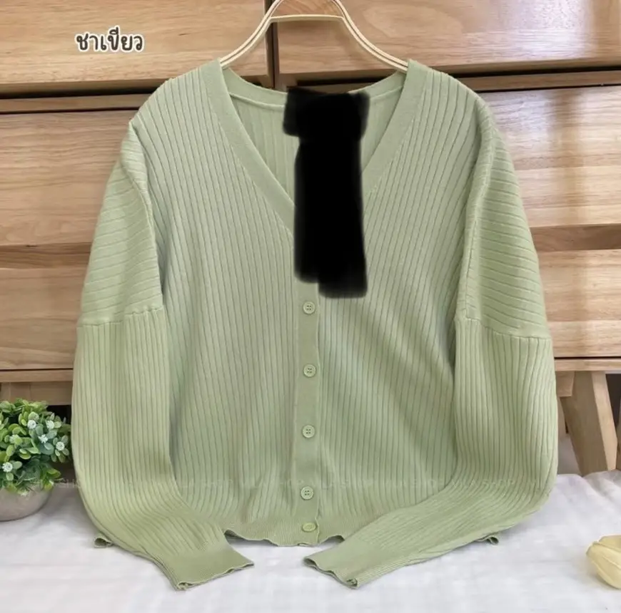 Women V-Neck Knit Cardigan Grey 2025 - Image 20