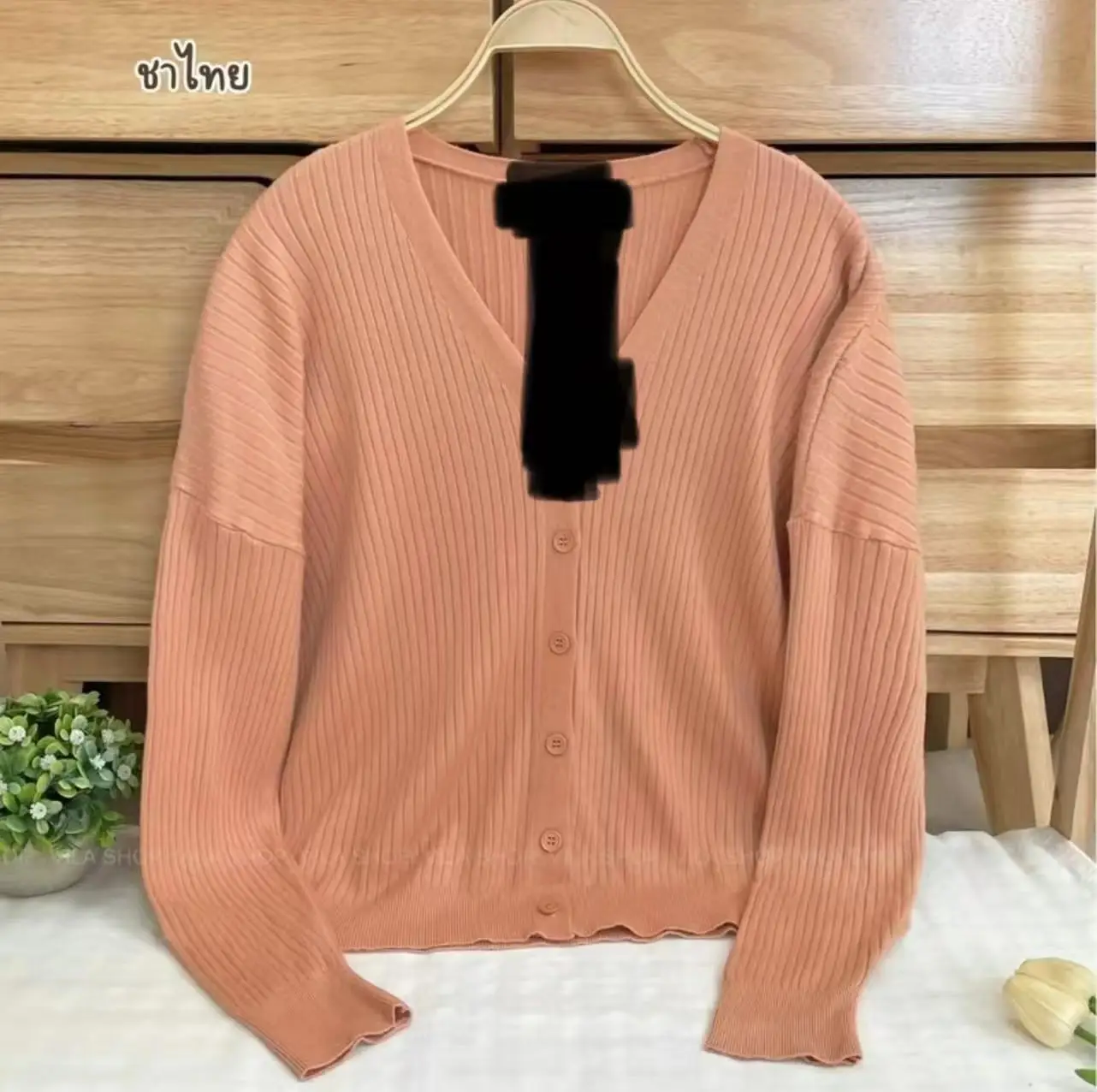 Women V-Neck Knit Cardigan Grey 2025 - Image 21