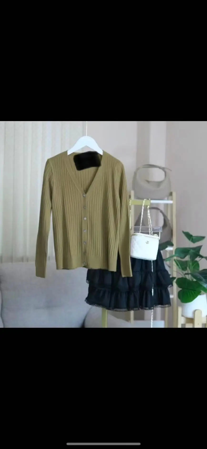 Women V-Neck Knit Cardigan Grey 2025 - Image 23