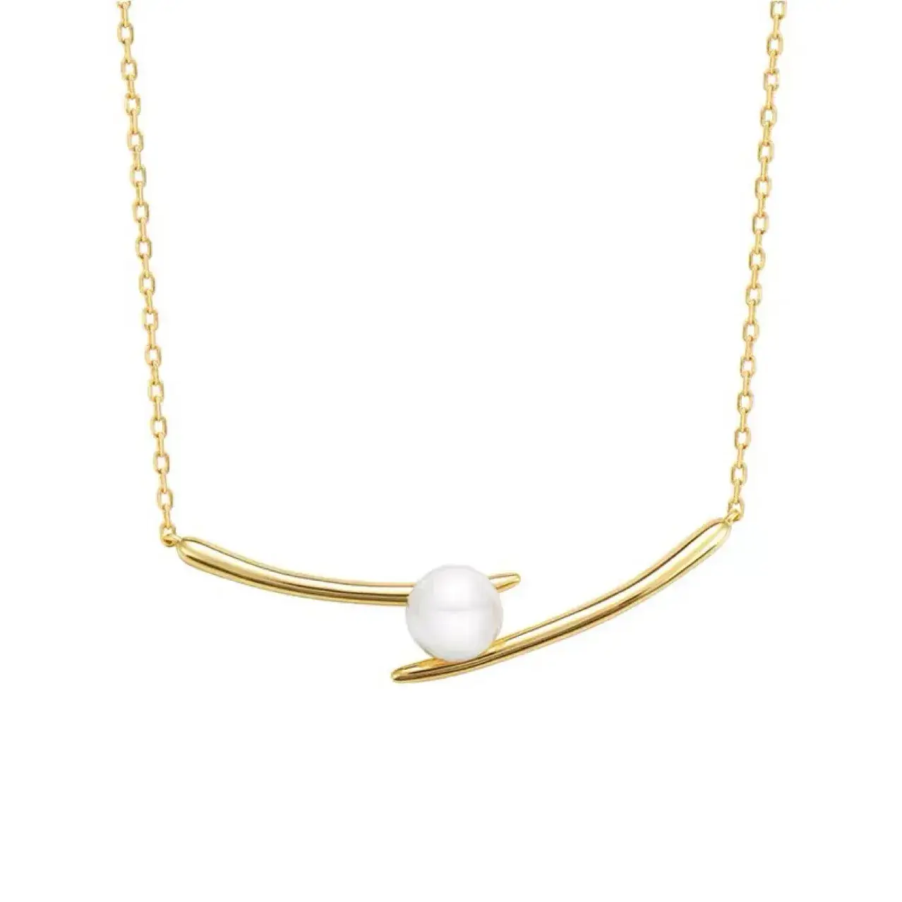 Cross Chopsticks Pearl Necklace Light Luxury All-Match - Image 10
