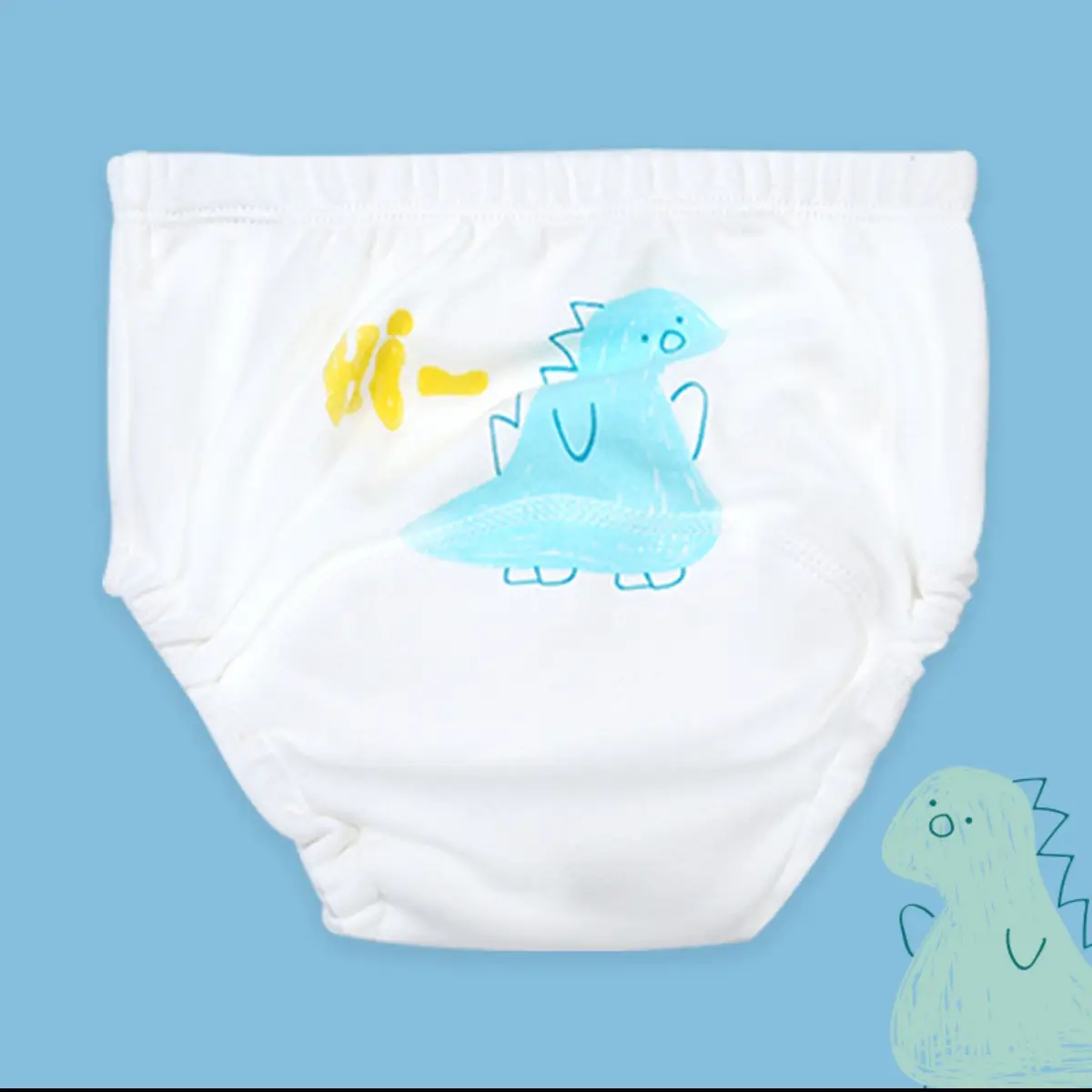 New Baby Diaper Pants Cotton Gauze White Fish Print