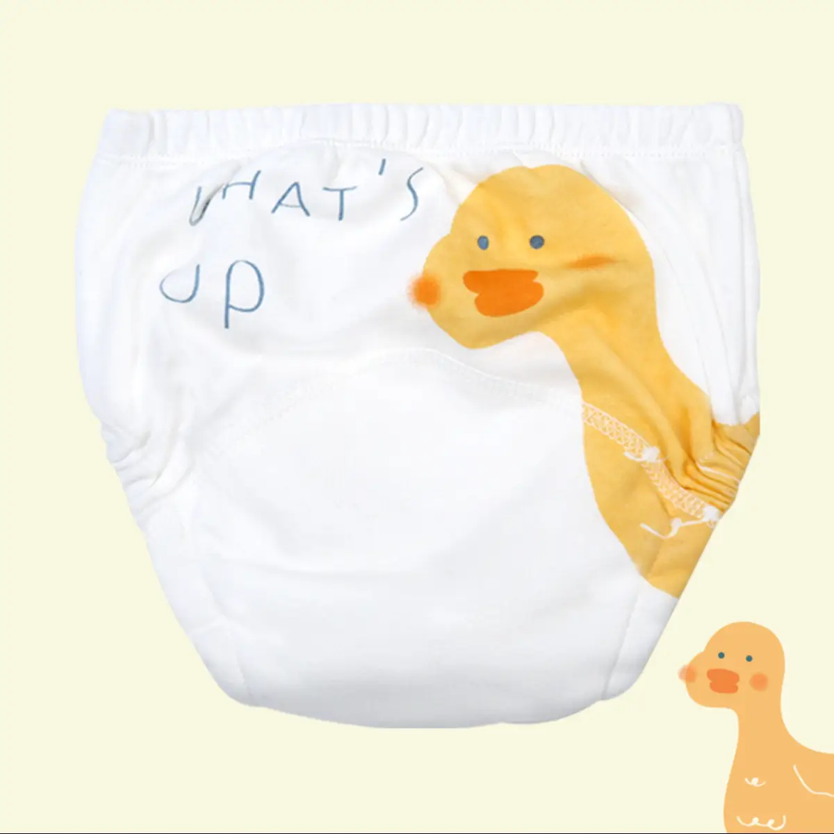 New Baby Diaper Pants Cotton Gauze White Fish Print