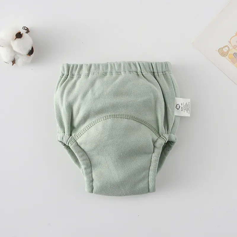New Baby Diaper Pants Cotton Gauze White Fish Print
