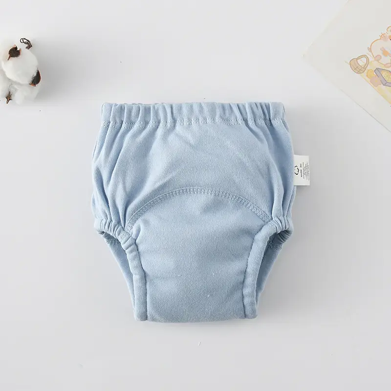 New Baby Diaper Pants Cotton Gauze White Fish Print