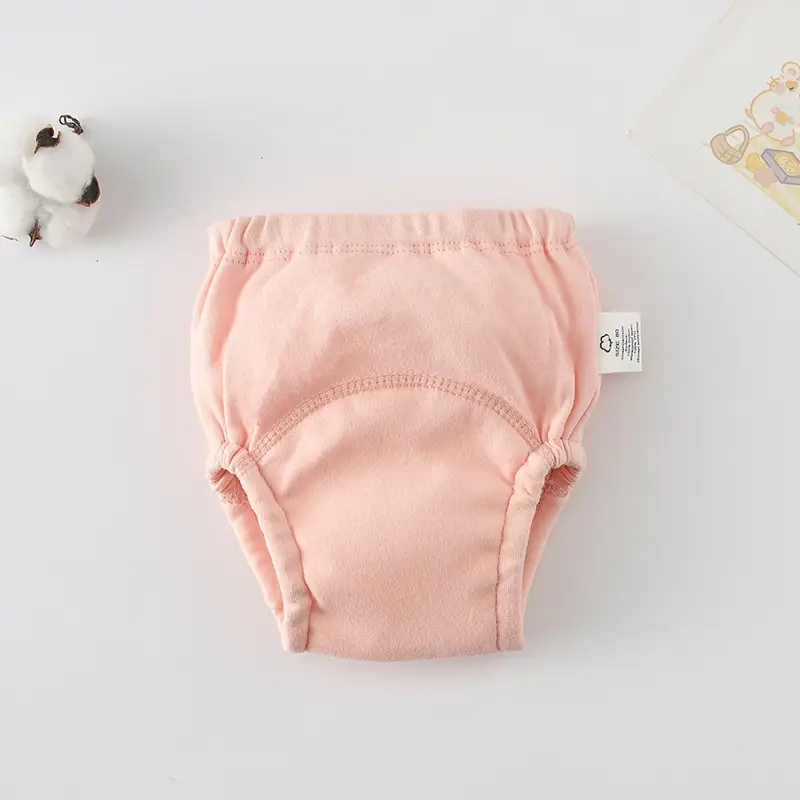 New Baby Diaper Pants Cotton Gauze White Fish Print
