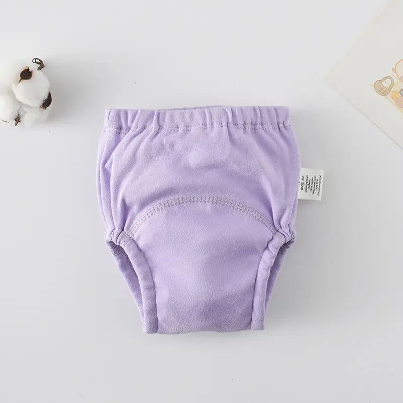 New Baby Diaper Pants Cotton Gauze White Fish Print
