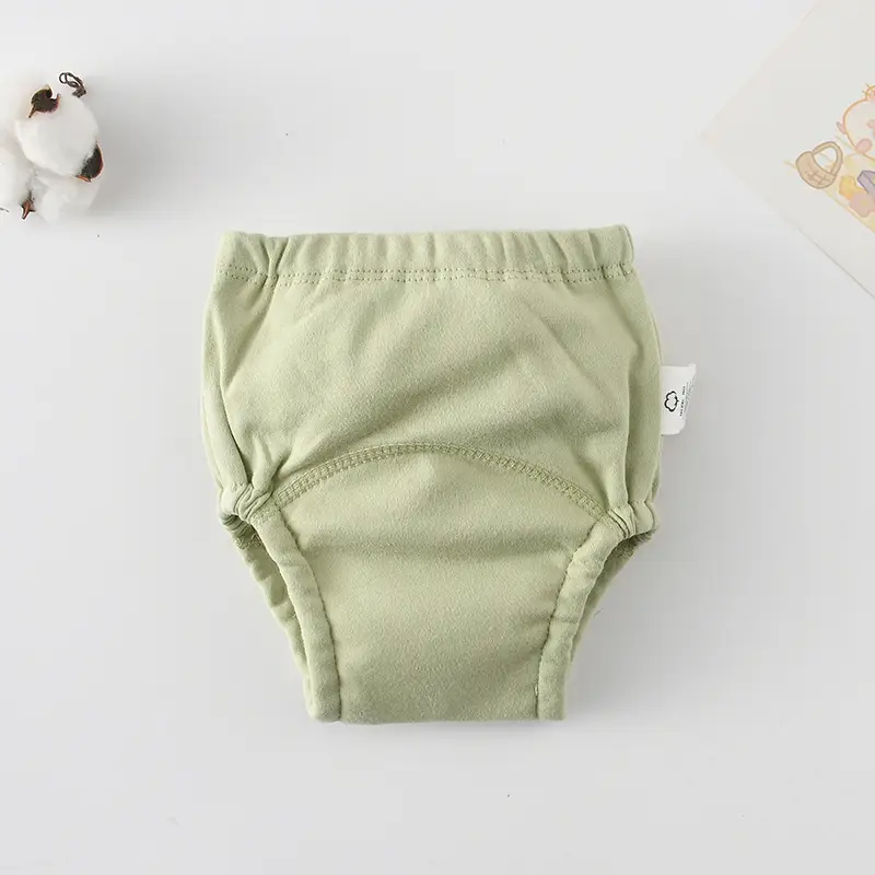 New Baby Diaper Pants Cotton Gauze White Fish Print