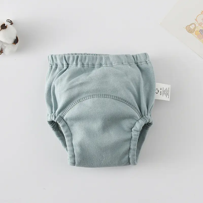 New Baby Diaper Pants Cotton Gauze White Fish Print