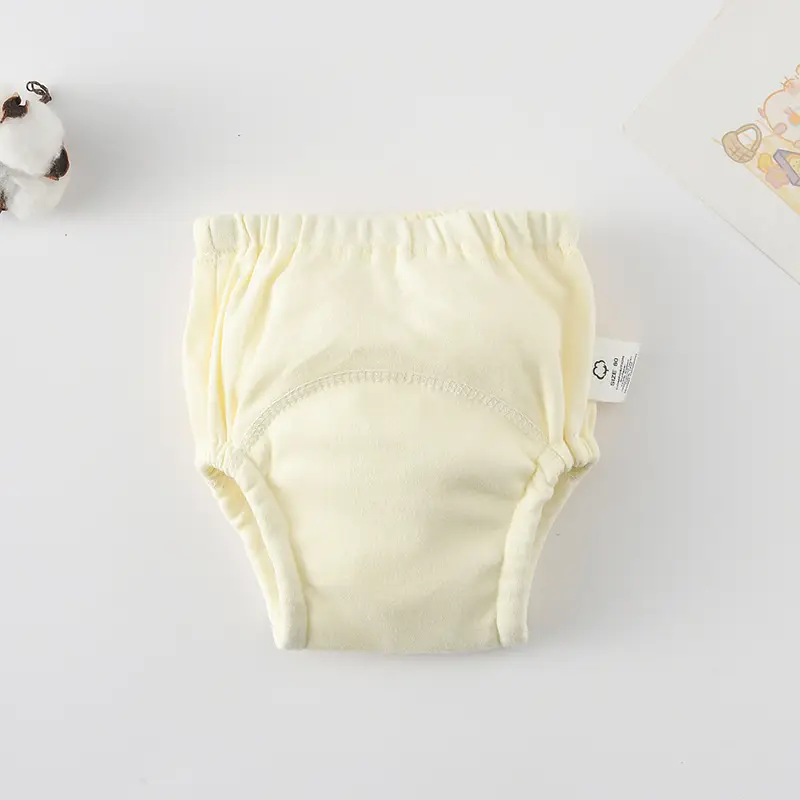 New Baby Diaper Pants Cotton Gauze White Fish Print