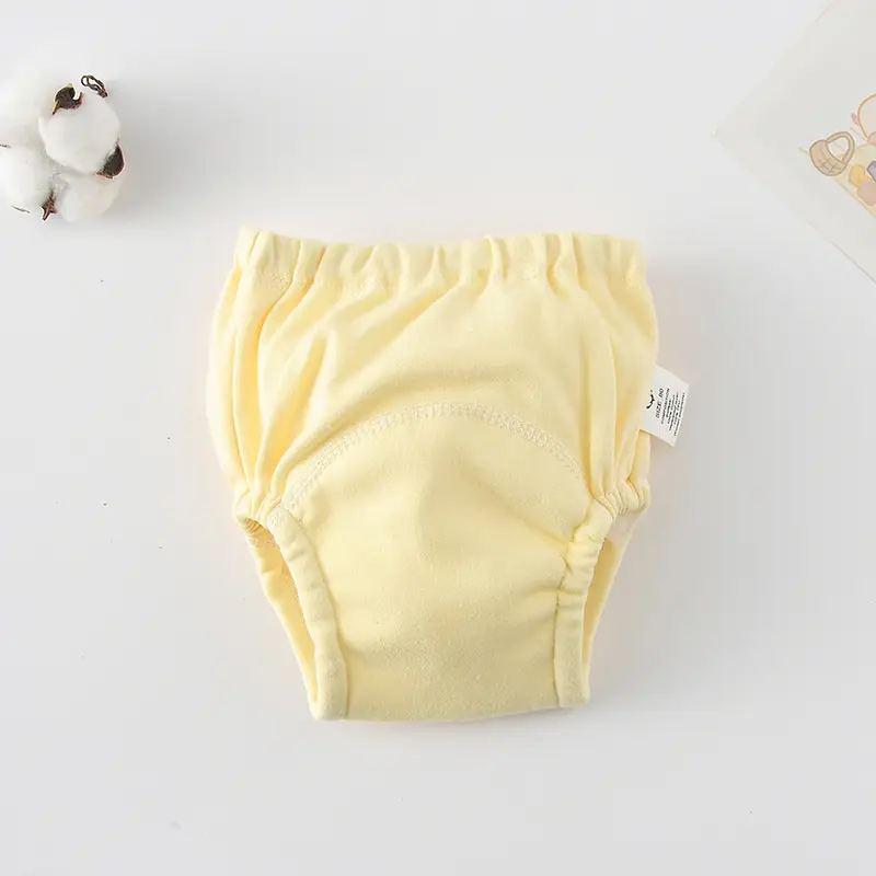 New Baby Diaper Pants Cotton Gauze White Fish Print
