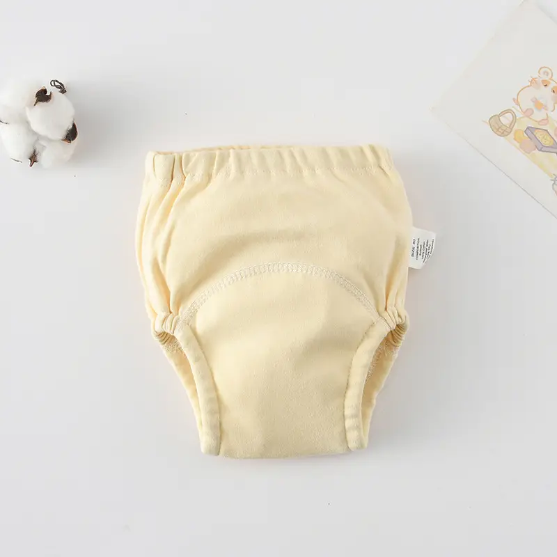 New Baby Diaper Pants Cotton Gauze White Fish Print