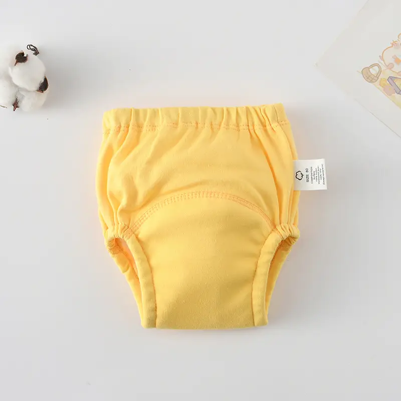 New Baby Diaper Pants Cotton Gauze White Fish Print