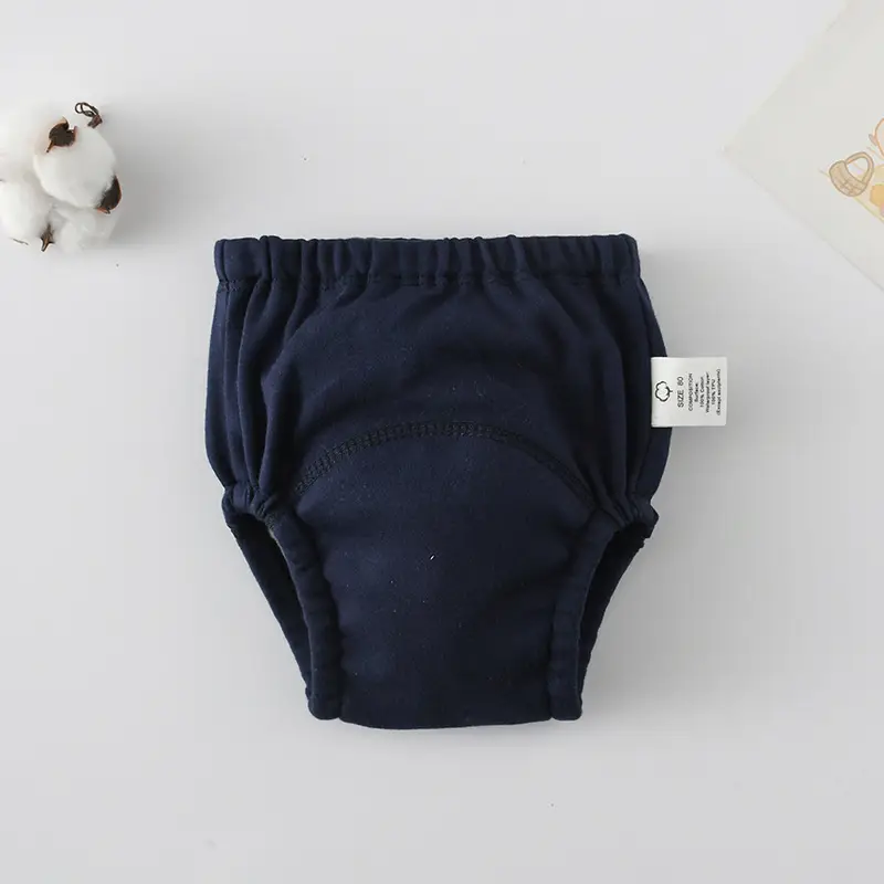 New Baby Diaper Pants Cotton Gauze White Fish Print