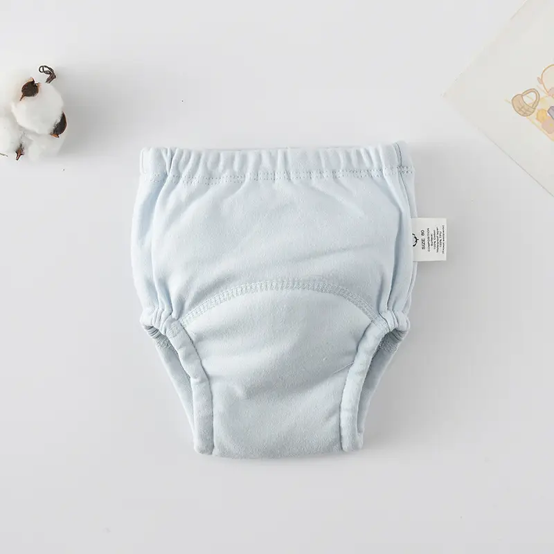 New Baby Diaper Pants Cotton Gauze White Fish Print