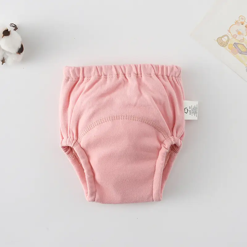 New Baby Diaper Pants Cotton Gauze White Fish Print