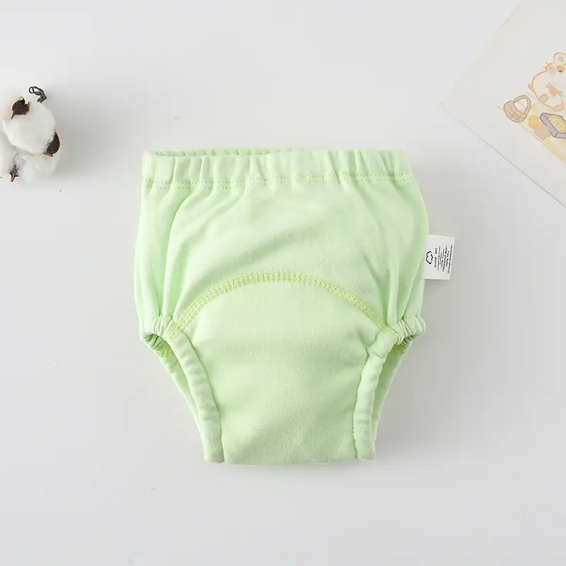 New Baby Diaper Pants Cotton Gauze White Fish Print