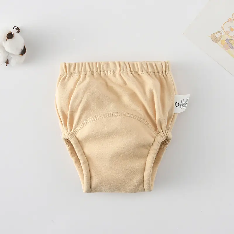 New Baby Diaper Pants Cotton Gauze White Fish Print