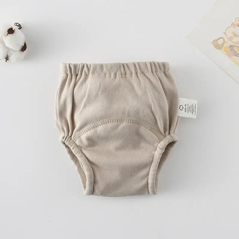 New Baby Diaper Pants Cotton Gauze White Fish Print