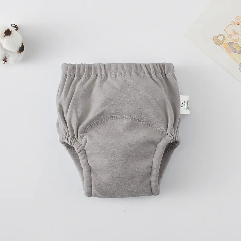 New Baby Diaper Pants Cotton Gauze White Fish Print