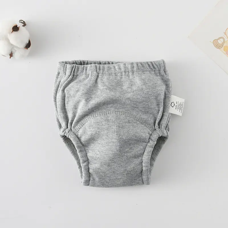 New Baby Diaper Pants Cotton Gauze White Fish Print