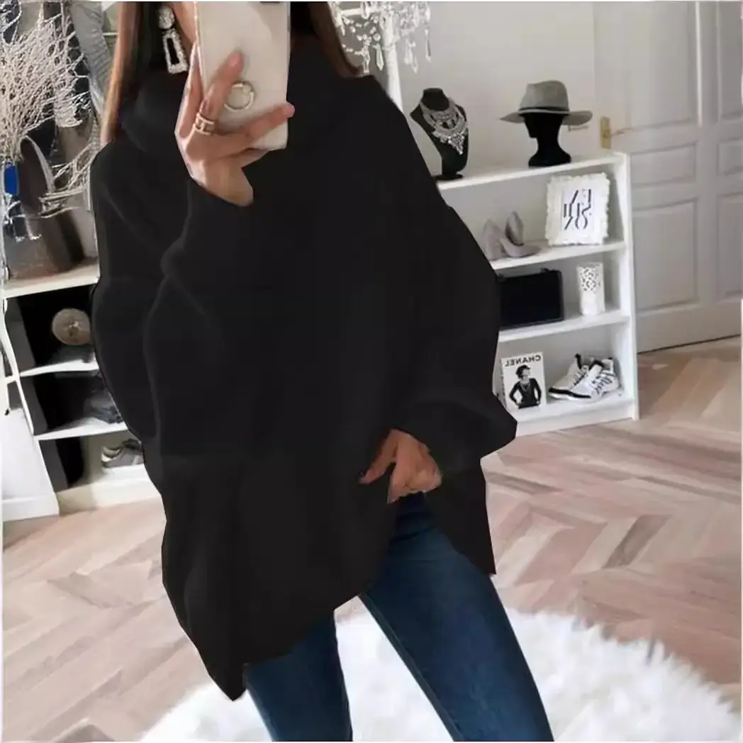 2023 Green Knitted High Neck Sweater for Women Large - Image 5