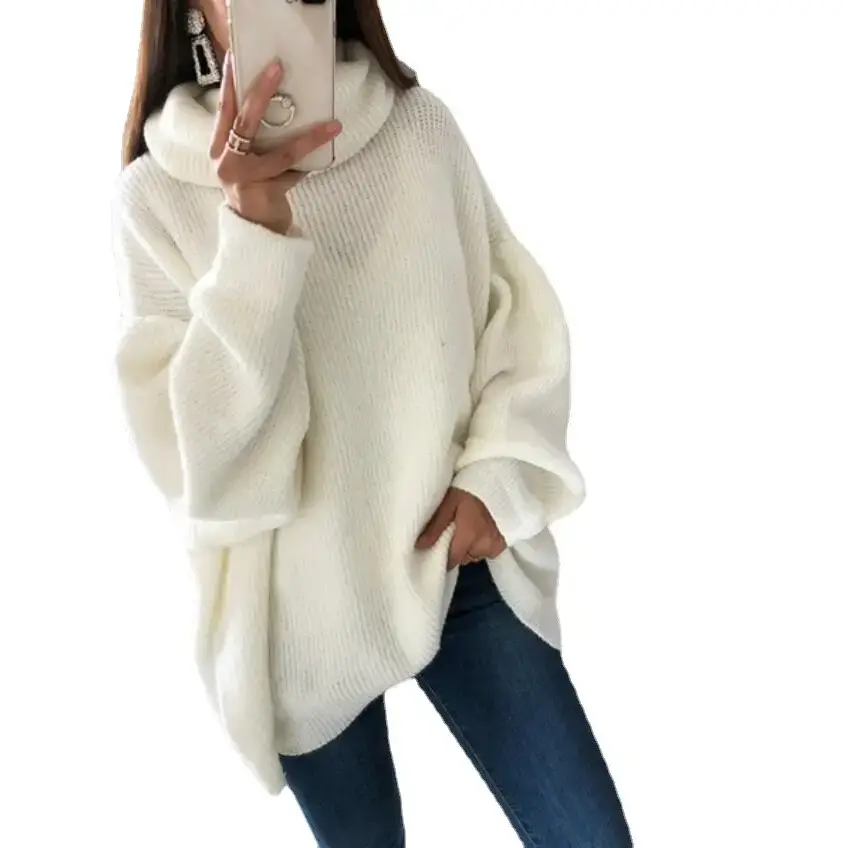2023 Green Knitted High Neck Sweater for Women Large - Image 6