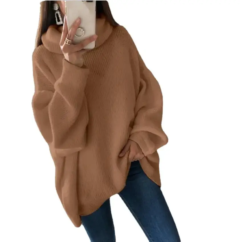 2023 Green Knitted High Neck Sweater for Women Large - Image 7