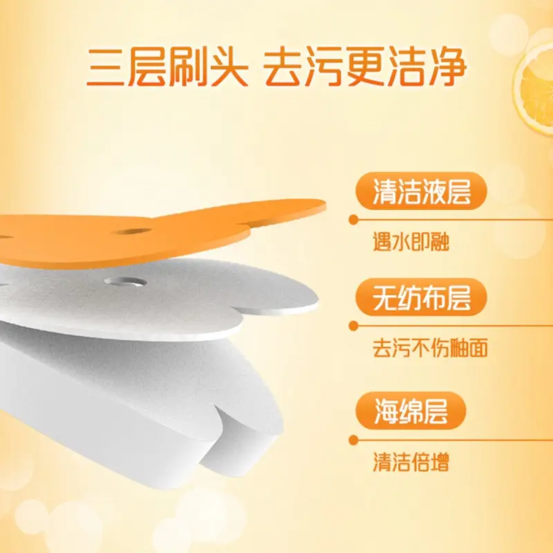 Miaojie Disposable Toilet Brush Replacement Head Cleaning Tablet