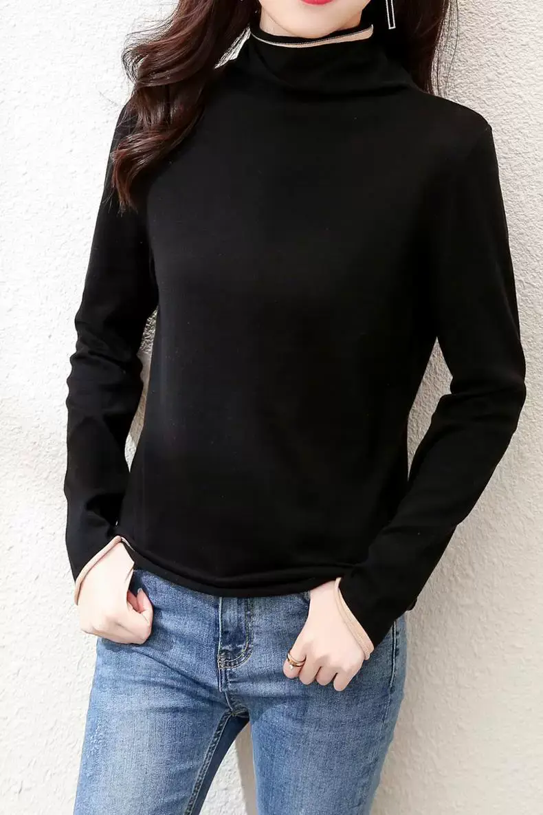 Women Red Combed Collar Sweater Long Sleeve Winter — feature 16