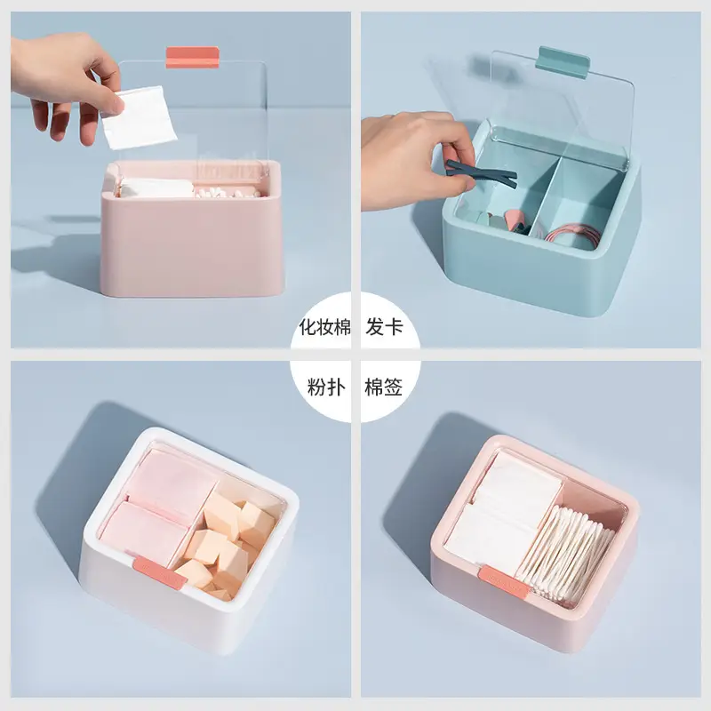 Transparent Cosmetic Storage Box with Lid Double Layer - Image 7