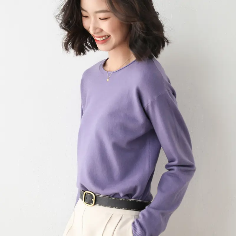 Women Polyester Pullover Long Sleeve Black V Neck - Image 10