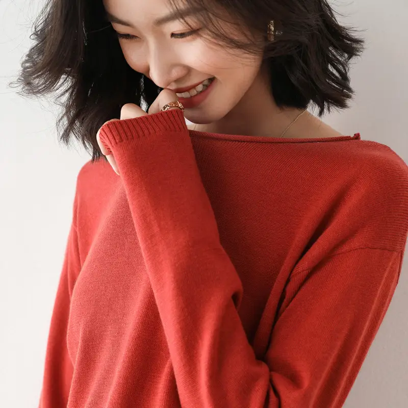 Women Polyester Pullover Long Sleeve Black V Neck - Image 9