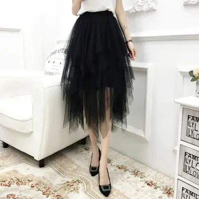 Pink Sequin Starry Sky Mesh Skirt Women's 2025 Spring - Image 6