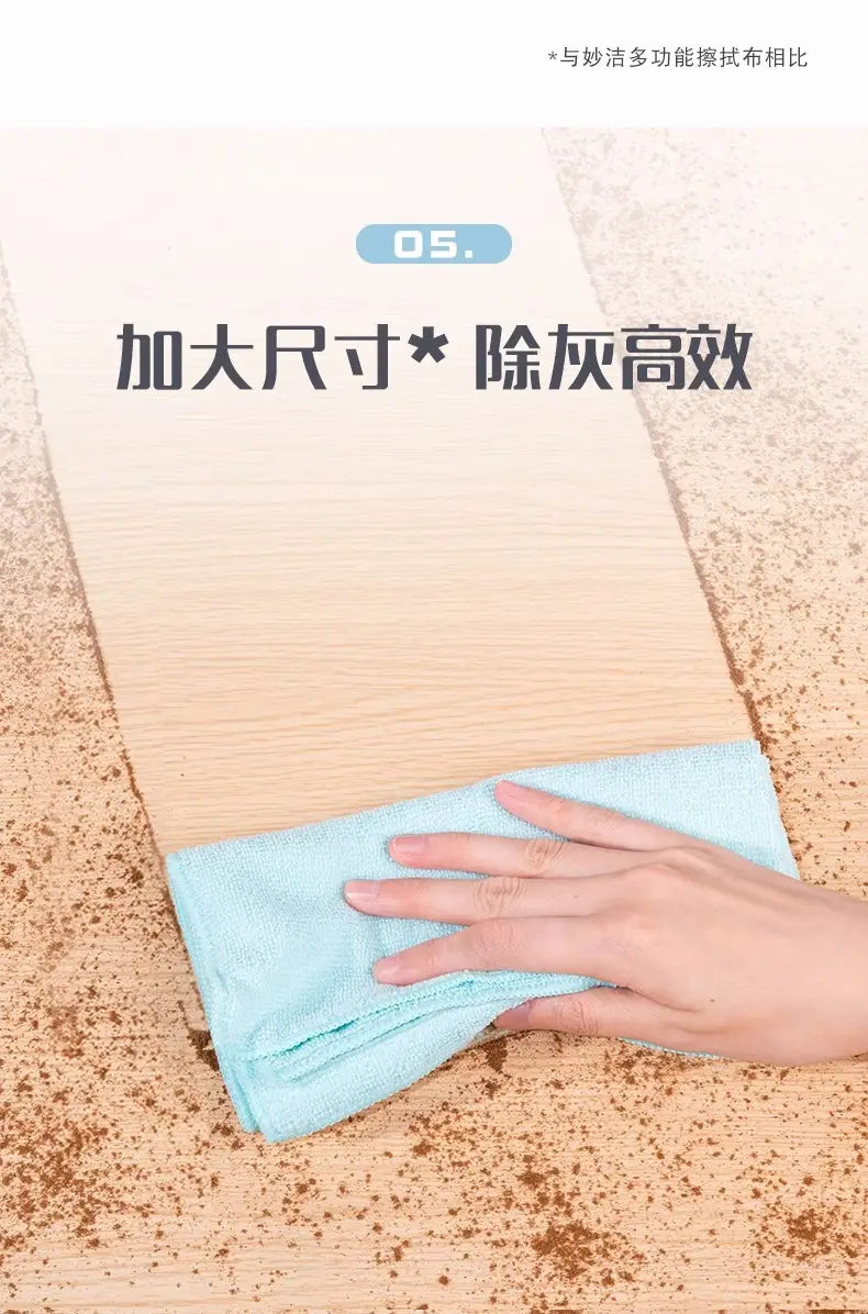 Miaojie Extra Fine Fiber Absorbent Rags 3+1 Pack 40x40cm — feature 9