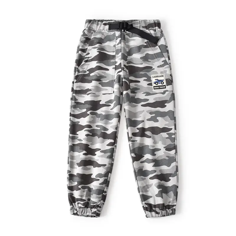 Spring Boys Cotton Terry Pants Navy Blue 100-140 Yards - Image 3