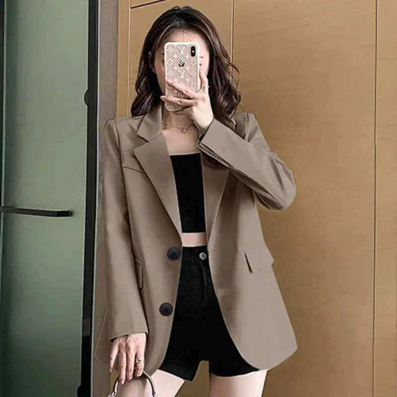 Women Pink Blazer 2026 Korean Style Loose Suit - Image 2