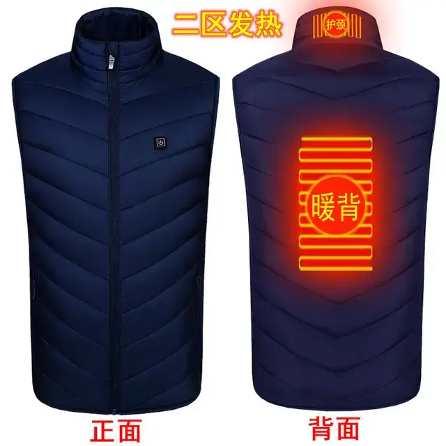 Electric Heating Vest Black Large Capacity Portable - Image 2
