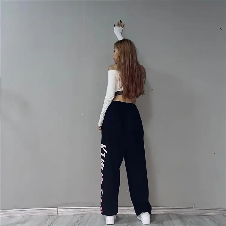 Women Printed Sweatpants White High Waist Slim Leg 2025 — feature 5