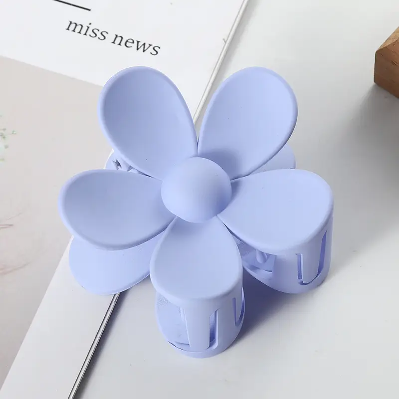 Black Flower Grip Hair Clip for Women - Image 6