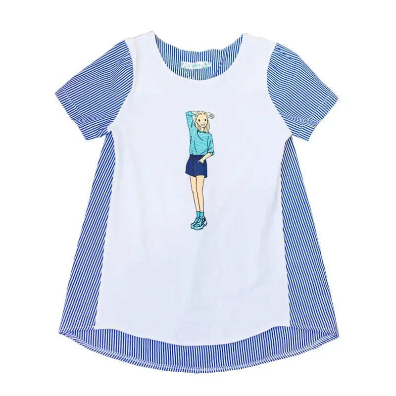 2023 Spring Pregnant Women Striped Top Short Sleeve - Image 7