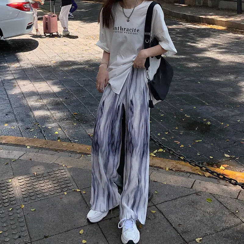 Women Tie-Dye Wide Leg Pants Summer 2026 - Image 4