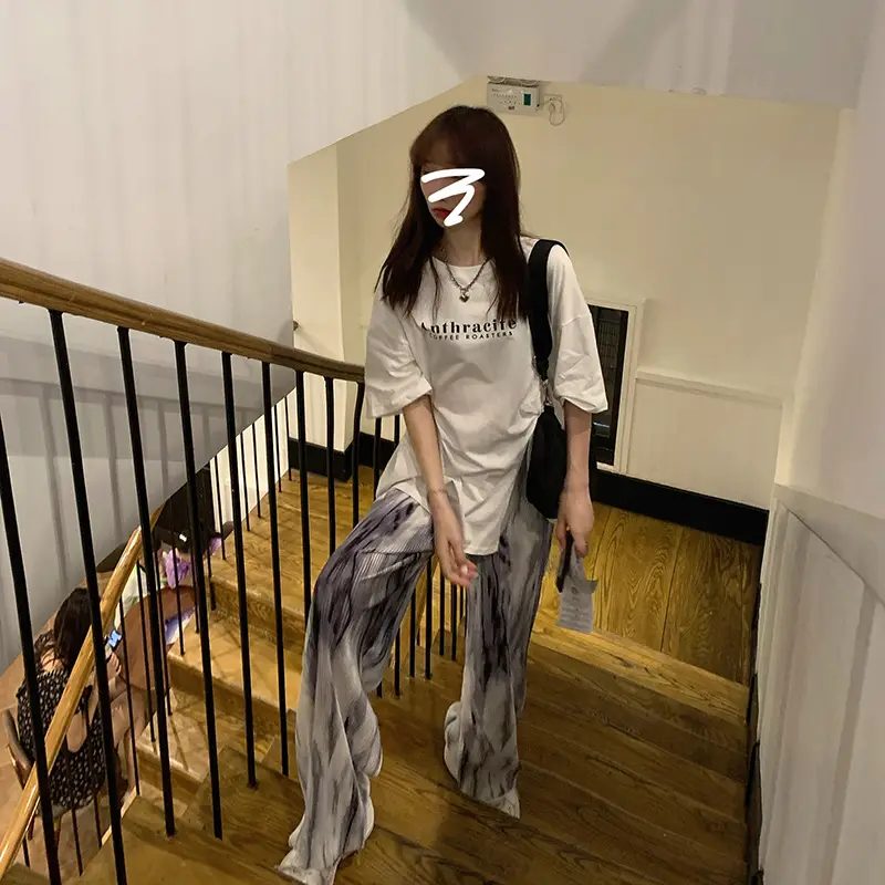 Women Tie-Dye Wide Leg Pants Summer 2026 - Image 5