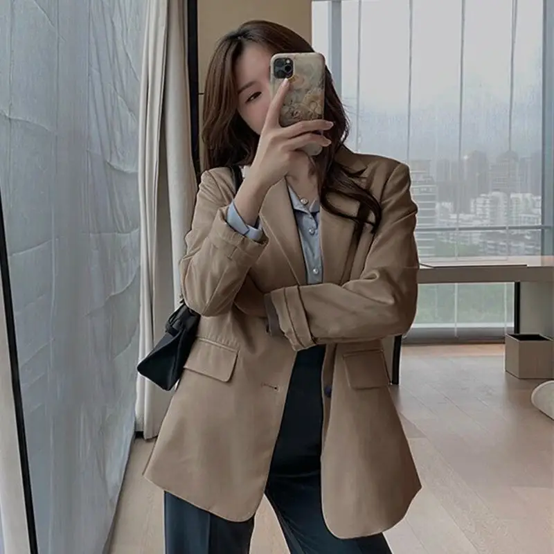 Women's 2026 Blazer Suit Cream British Style - Image 7