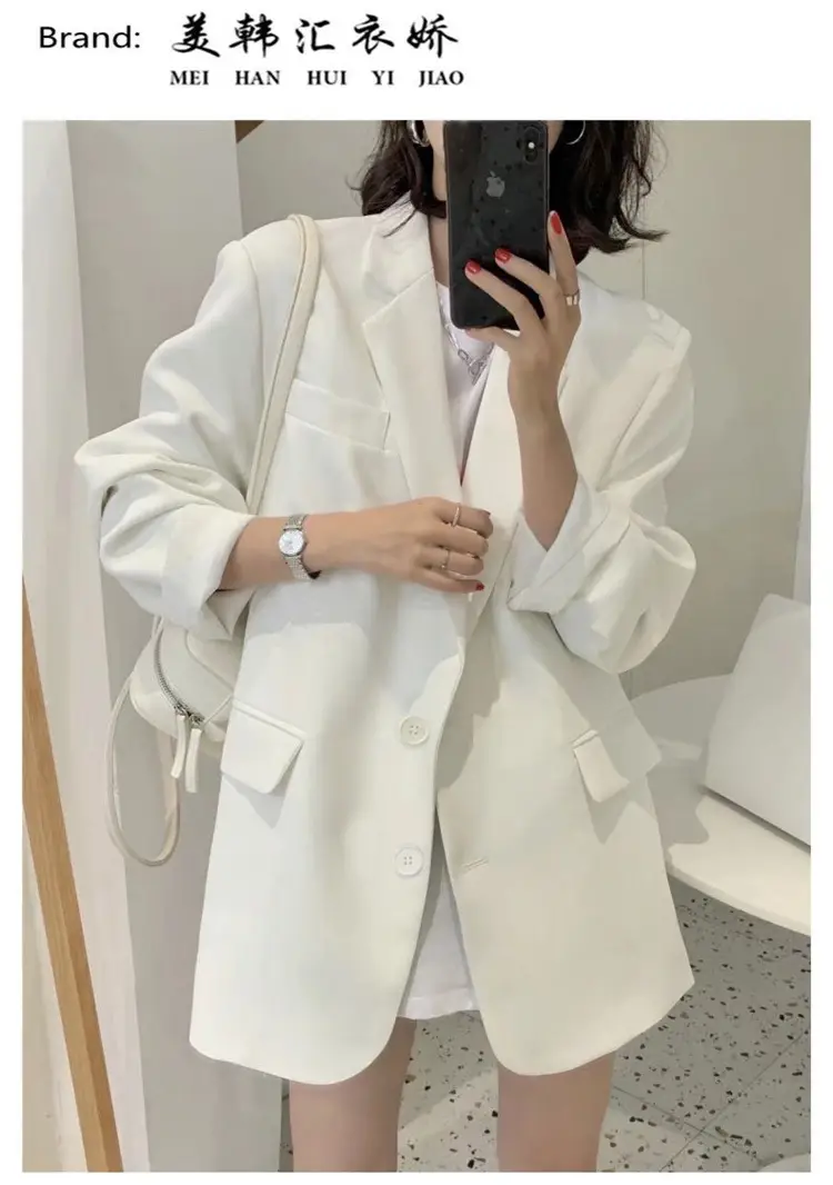 Women's 2026 Blazer Suit Cream British Style — feature 2