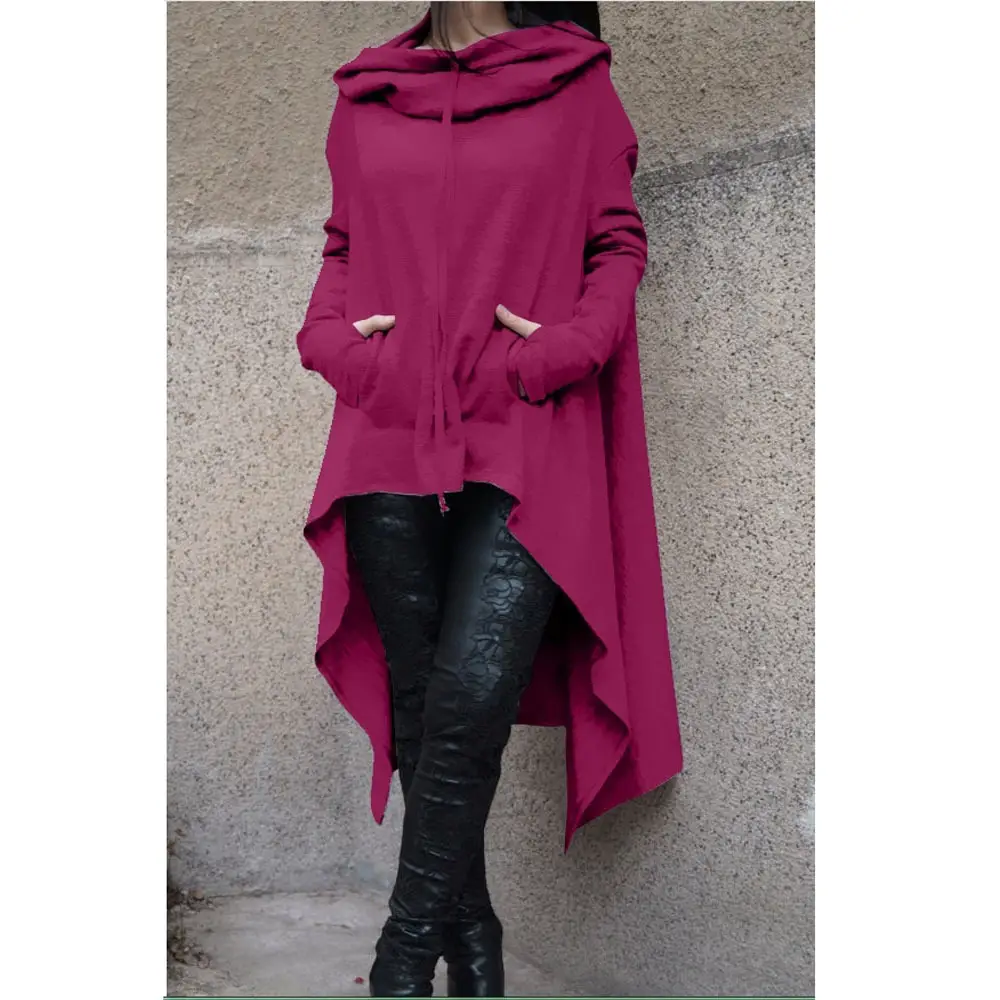 Black Long Hooded Vest Women 2021 Winter Hooded Vest