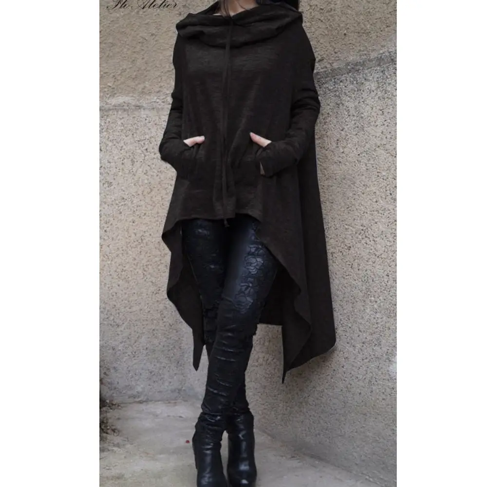 Black Long Hooded Vest Women 2021 Winter Hooded Vest