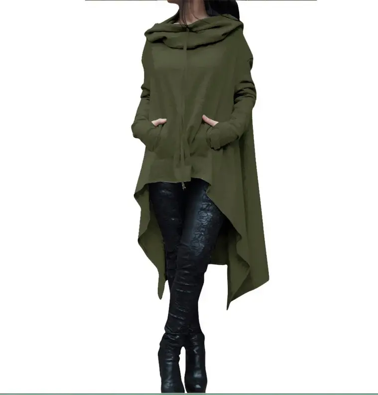 Black Long Hooded Vest Women 2021 Winter Hooded Vest