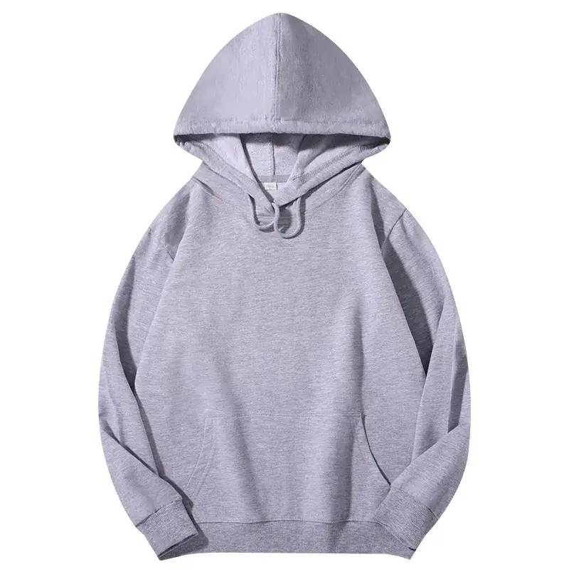 Men's Beige Terry Hooded Pullover Sweater - Image 10